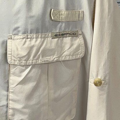 ExOfficio Air Strip Lite Button Front Shirt Fishing Vented LS Beige XL X-Large