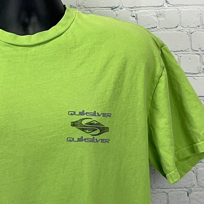Quiksilver 2023 T Shirt M Medium Green Surfer Surfing Surfboarding Short Sleeve