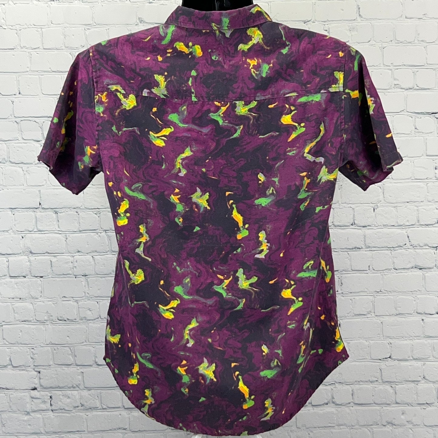 CR-24 Chrome Edge Bordo Cromato Button Front Shirt M Medium Purple Streetwear