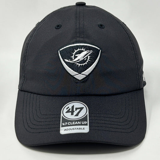 Miami Dolphins Dad Hat Baseball Cap Cancer Fighter 47 Brand Strapback NFL Black