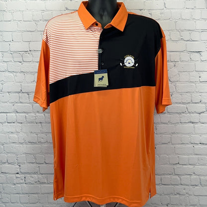 Horn Legend Highlands Invitational Golf Performance Polo Shirt XL X-Large Orange