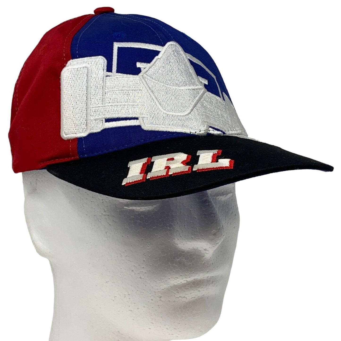 Gorra de béisbol vintage IRL Indycar, años 90, carrera de autos Indianápolis Indy 500, azul