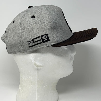 Local Motion Hawaii New Era 9FIFTY Snapback Hat Baseball Cap Gray Hawaiian Surf