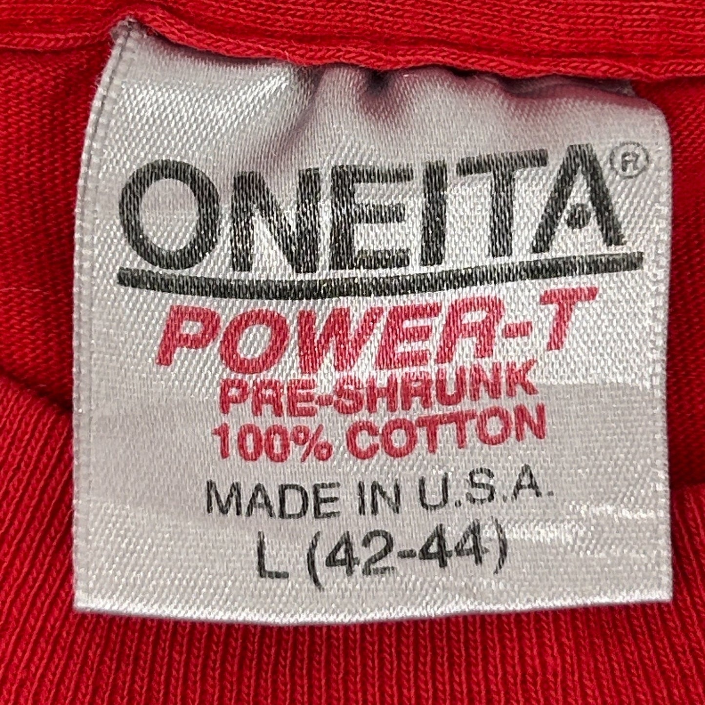 Vintage 90s Lows Expo T Shirt Llama Alpaca Made In USA Red Tee Mens L Large