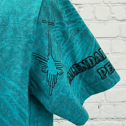 Rufyars Calendario Nazca Nasca Peru Zodiac Unisex Tee Teal Double Sided M Medium