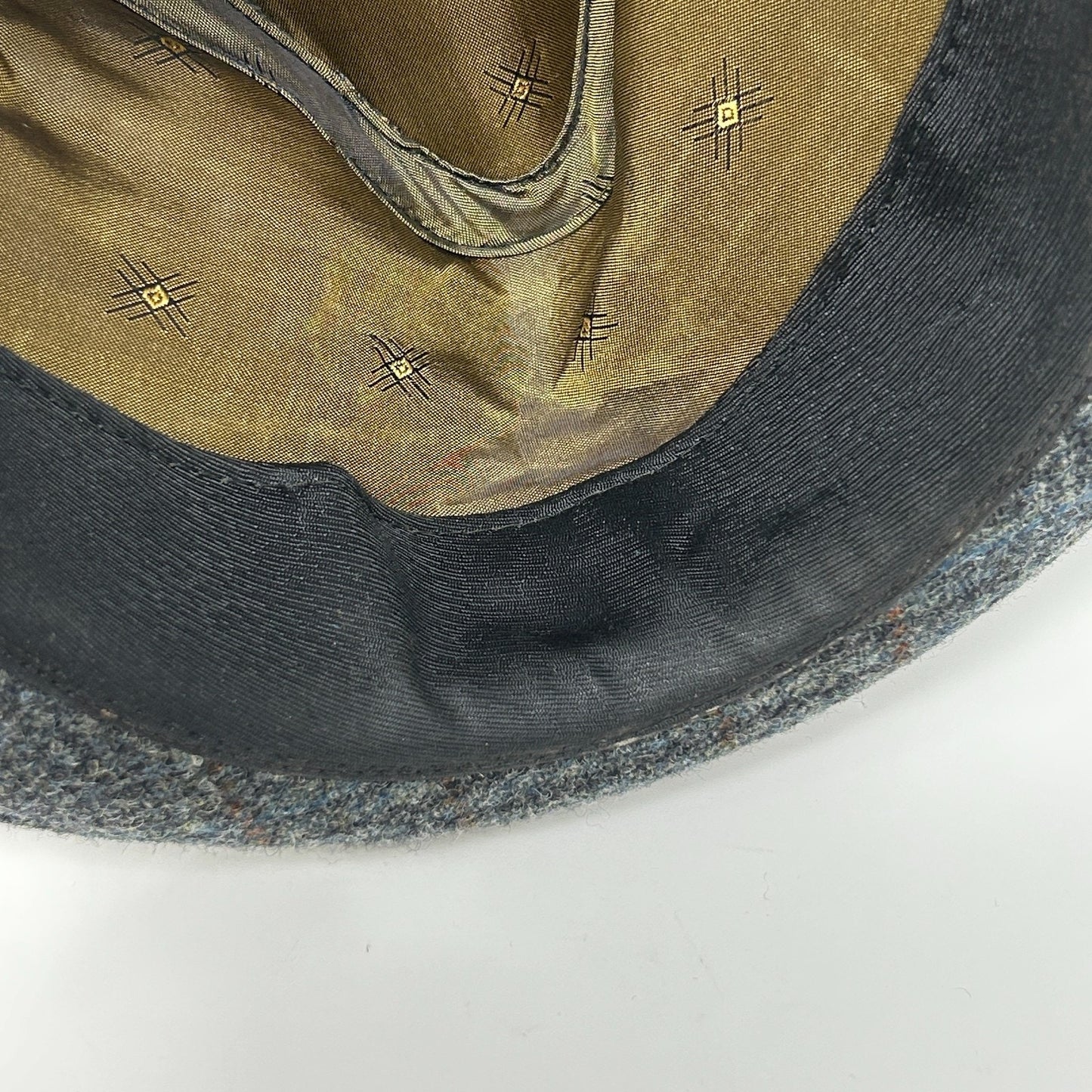 Vintage Matt Andrews Fedora Hat Mens 6 5/8 Gray Tweed Plaid 50s 60s