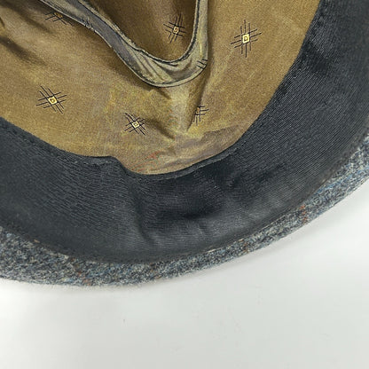 Vintage Matt Andrews Fedora Hat Mens 6 5/8 Gray Tweed Plaid 50s 60s