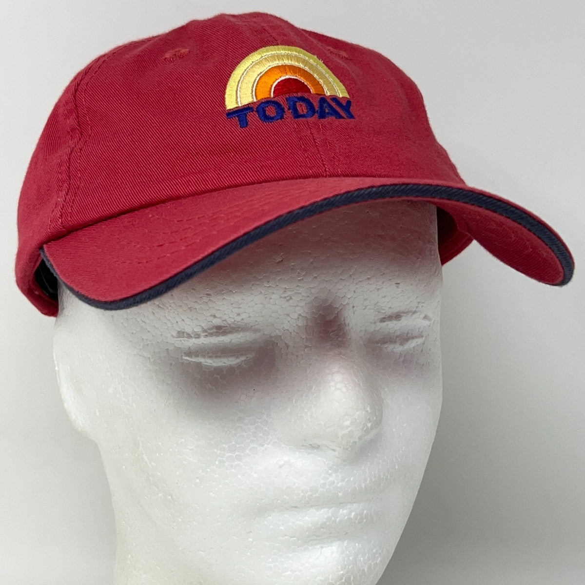 NBC Today Show Rainbow Logo Dad Hat Red Strapback Baseball Cap Adult Adjustable