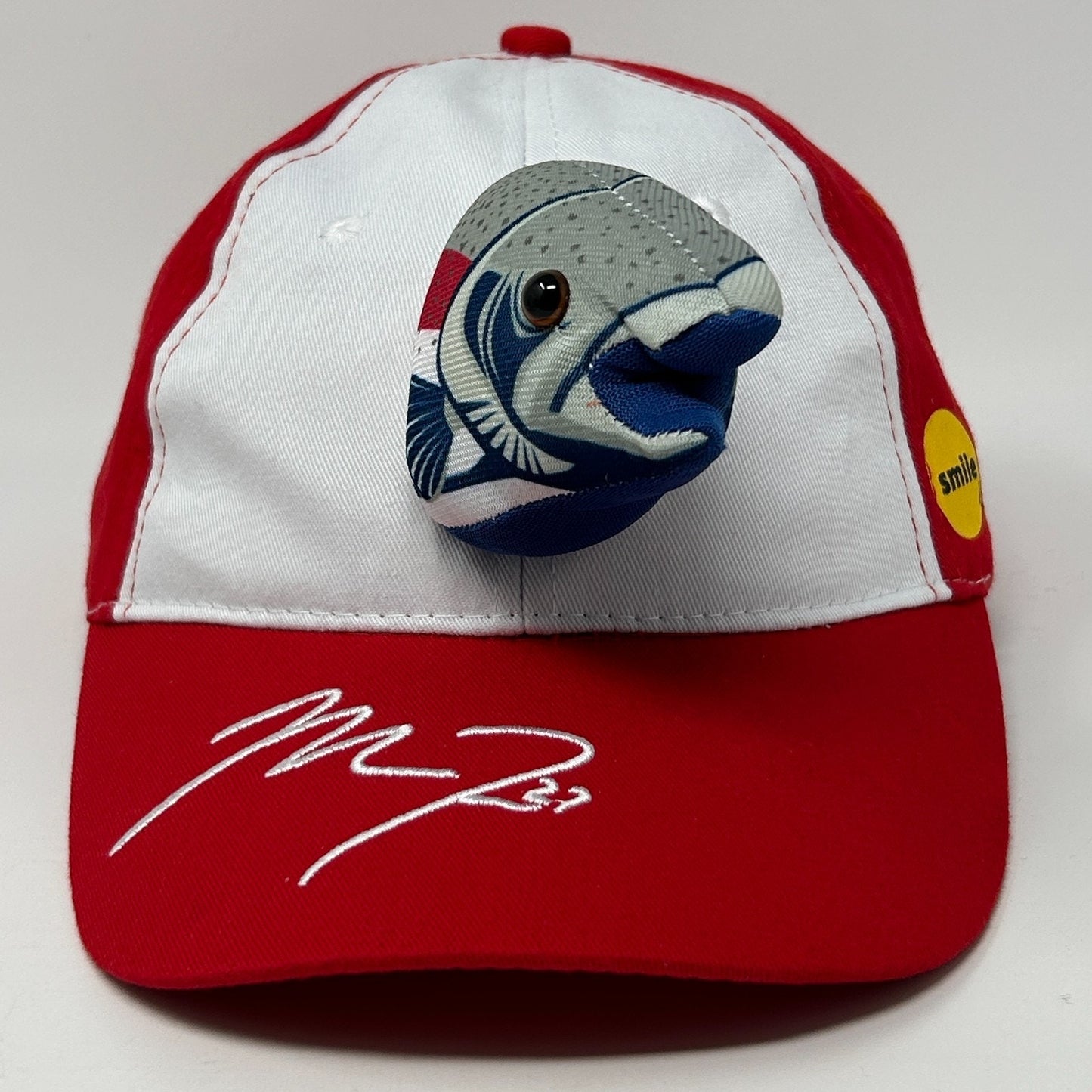 Los Angeles LA Angels Mike Trout Hat Baseball Cap 3D Fish 6 Panel Red Strapback