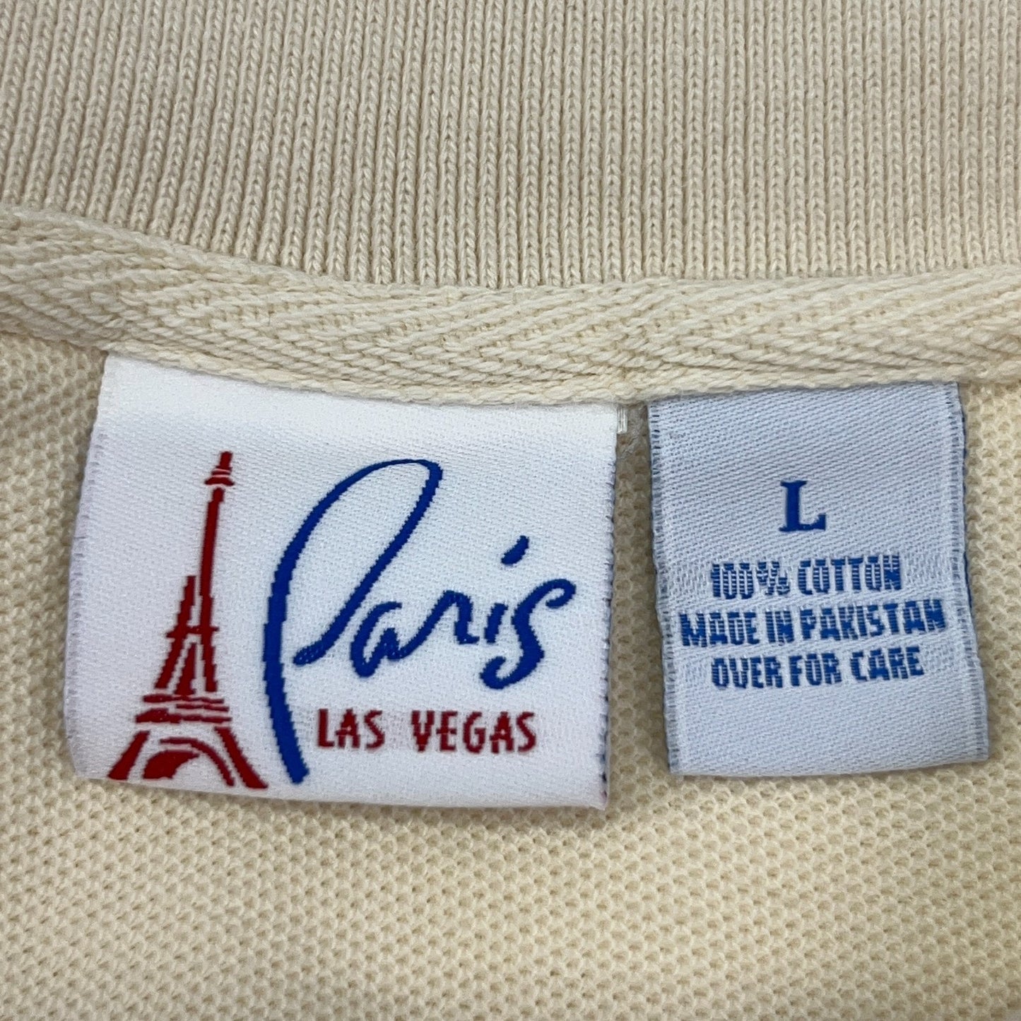 Paris Hotel Casino Las Vegas Polo Shirt Gambling Gambler Yellow Mens L Large