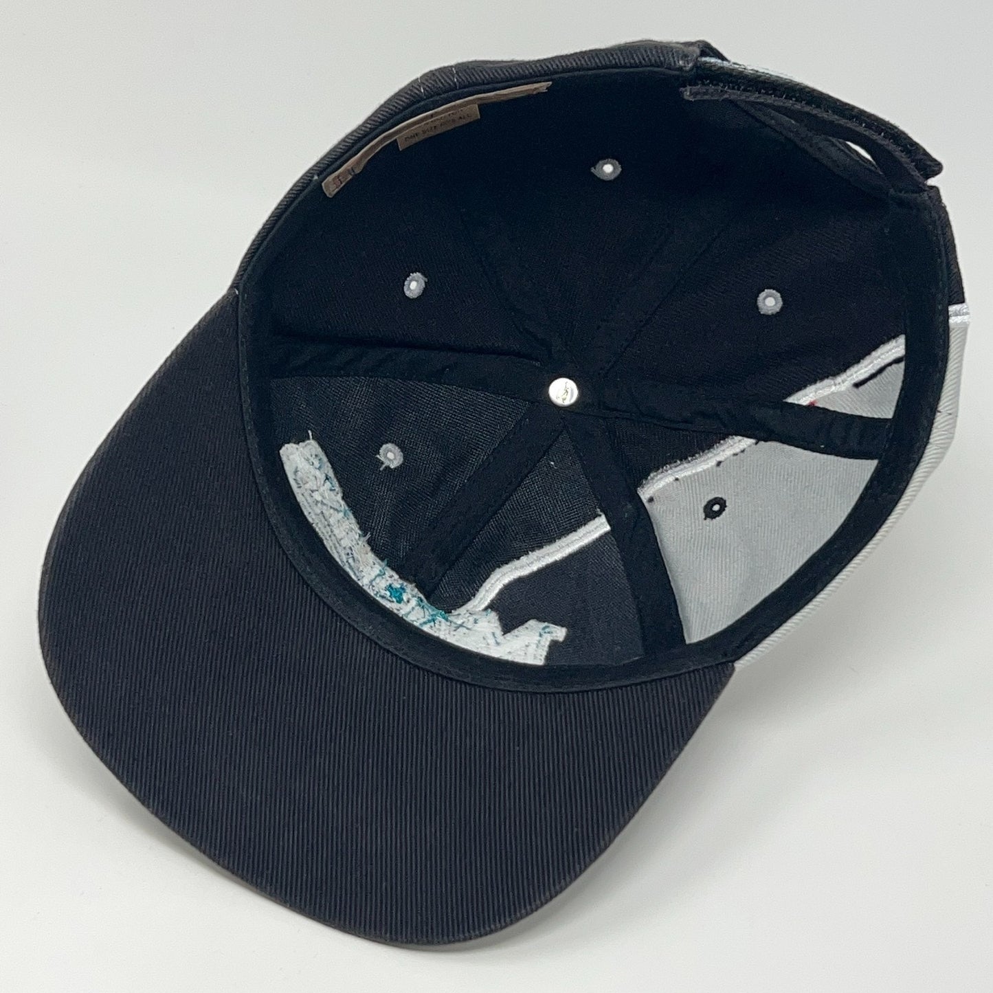 Vintage 90s Florida Miami Marlins Hat Baseball Cap Black Strapback 6 Panel MLB