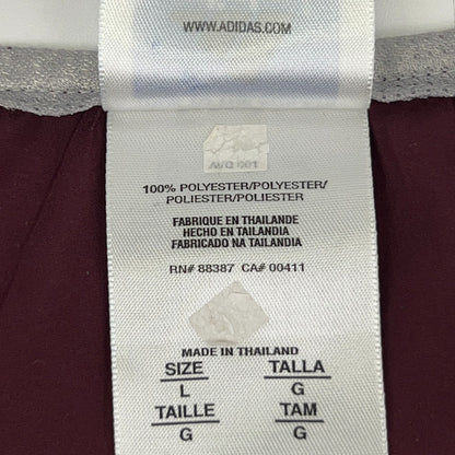 Vintage Y2K Adidas Team Baseball Warm Up Pullover Windshirt L Large Maroon Gray