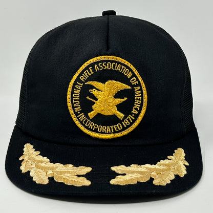 Vintage NRA Trucker Hat Baseball Cap National Rifle Association Snapback Black