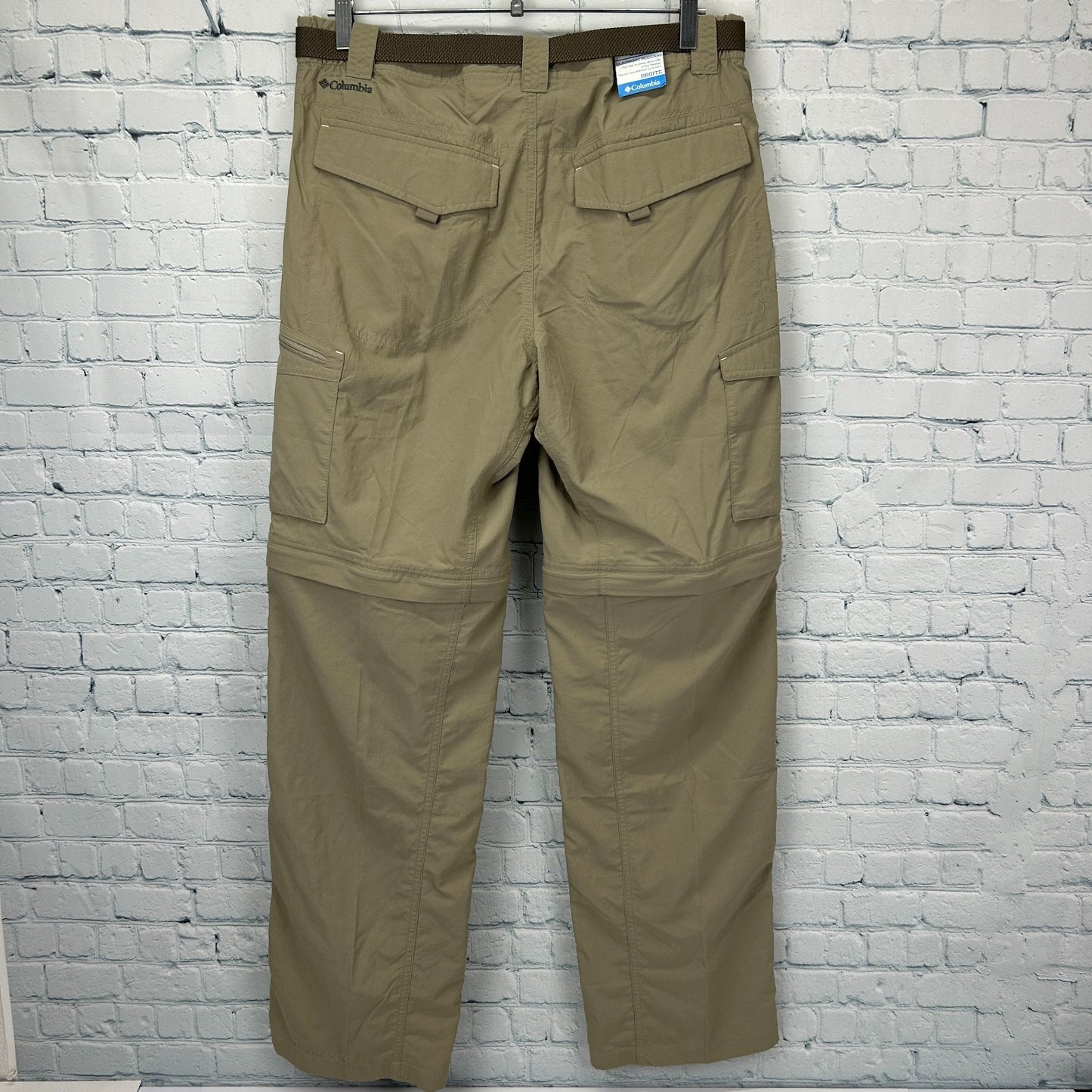Columbia Silver Ridge Convertible Cargo Pants AM8004 Tan Khaki Beige Mens 34x32