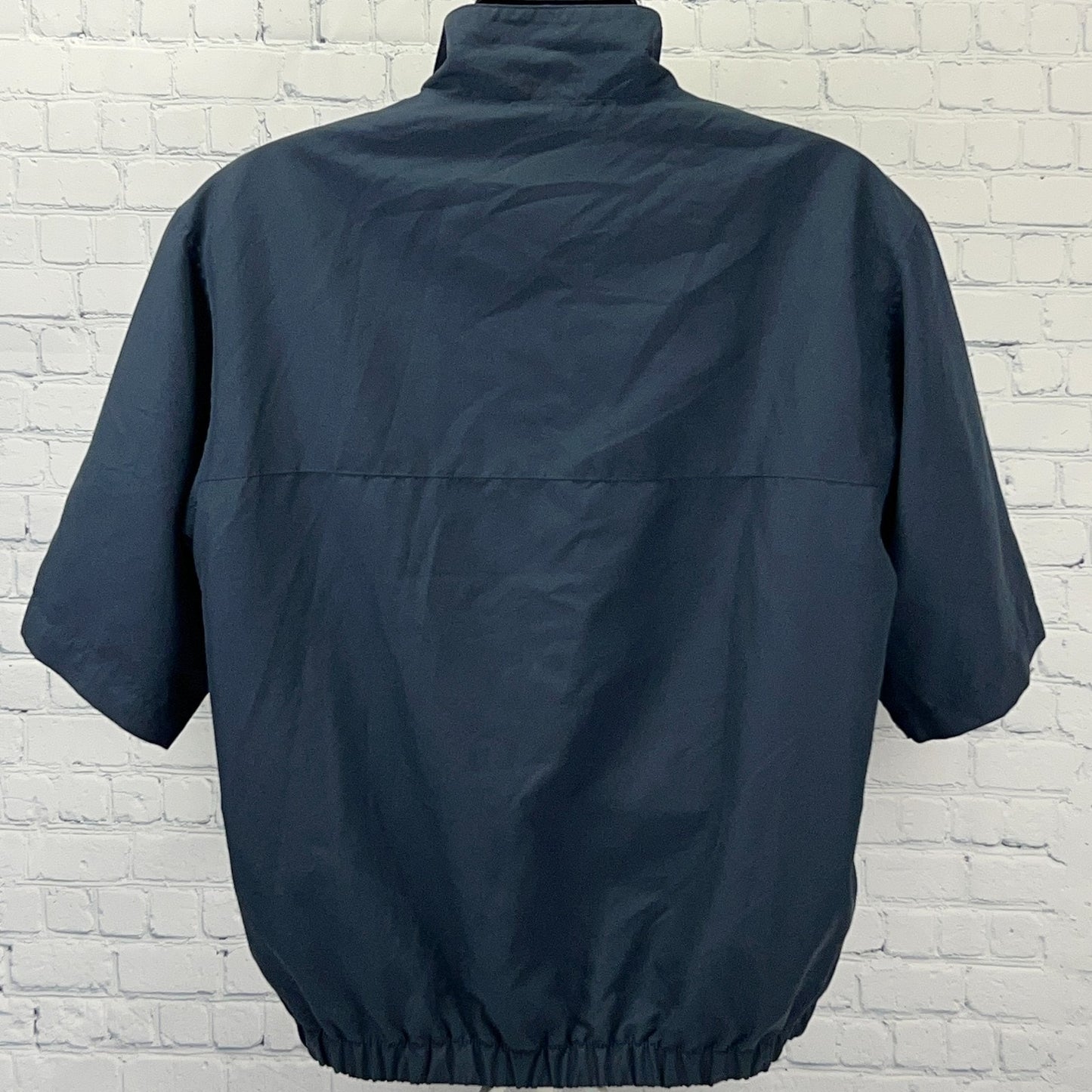 Vintage 7-Eleven Charity Mega Golf Tournament Jacket L Large Blue Short Sleeve