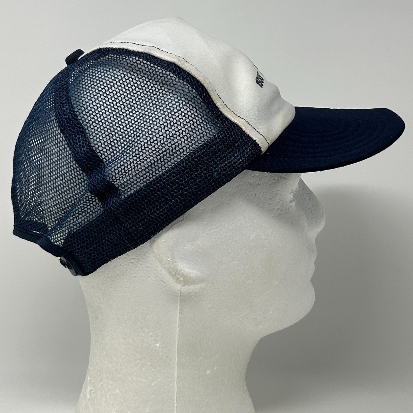 Vintage 80s CWA Communications Workers Trucker Hat Baseball Cap Snapback Blue - Neon Vintage