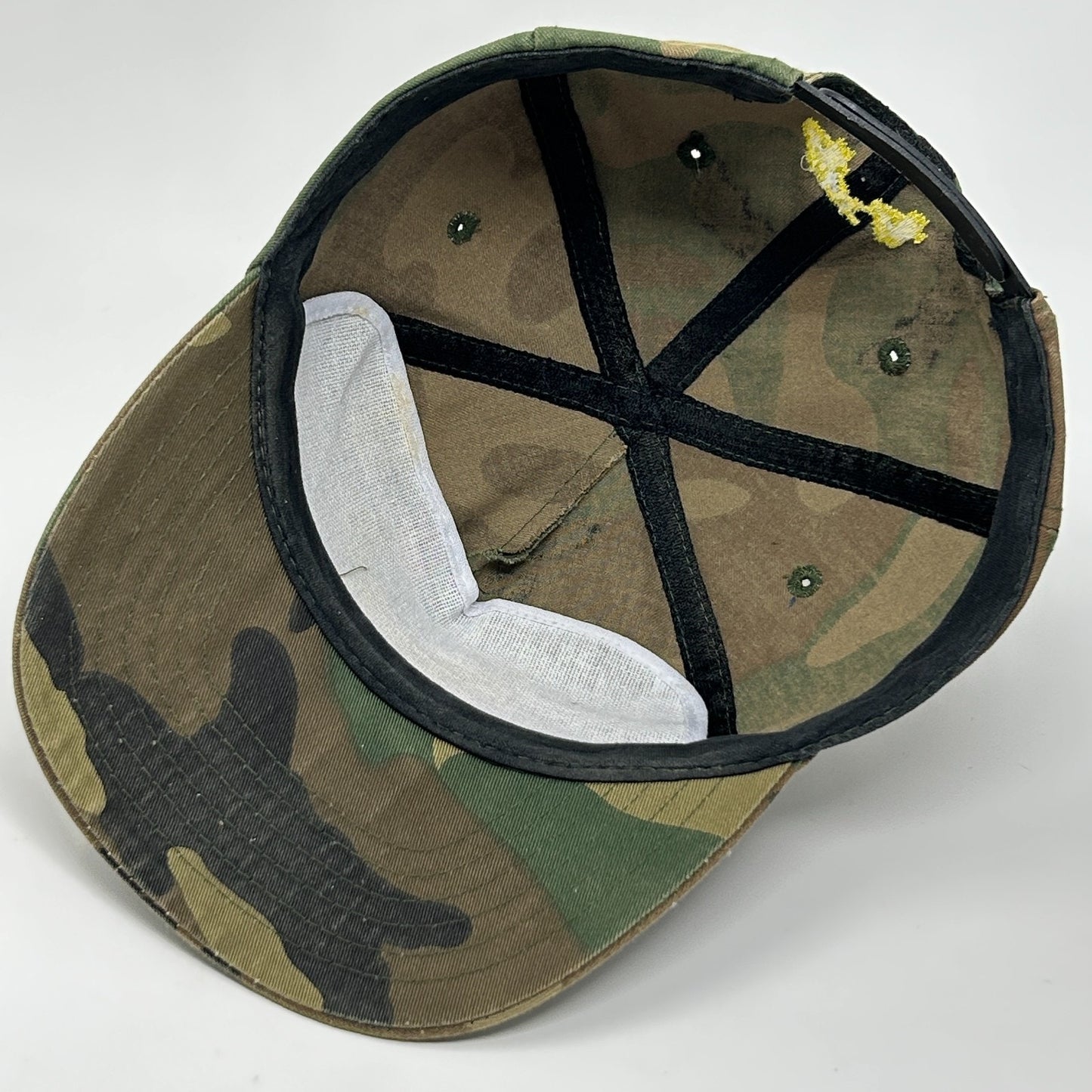 Vintage 80s Quaker State 4x4 Truck Hat Baseball Cap Green Camouflage Snapback