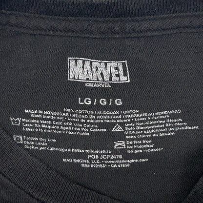 Marvel Comics T Shirt MCU Iron Man Thor Hulk Captain America Black Tee L Large