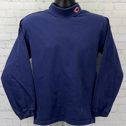 Vintage Chicago Bears Youth Turtleneck T Shirt Long Sleeve Blue L Large 14-16