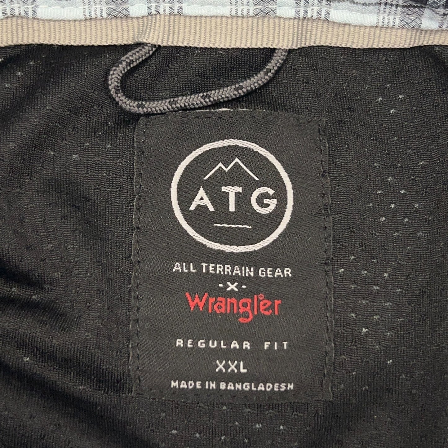 Wrangler x ATG Button Front Shirt All Terrain Gear Vented Blue Plaid XXL 2XL