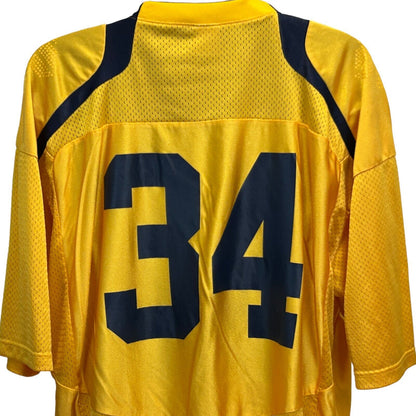 California Golden Bears 34 Football Jersey XXL 2XL University Nike Mens Yellow