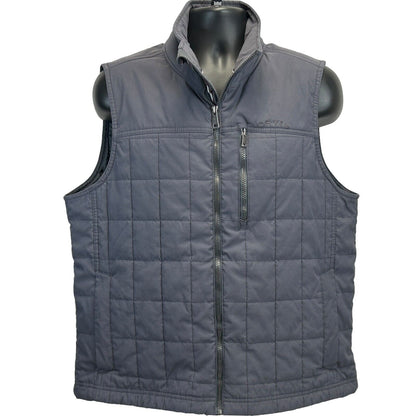 Orvis Quilted Vest Mens Large Full Zip Classic Fit Insulated Gray 1174138