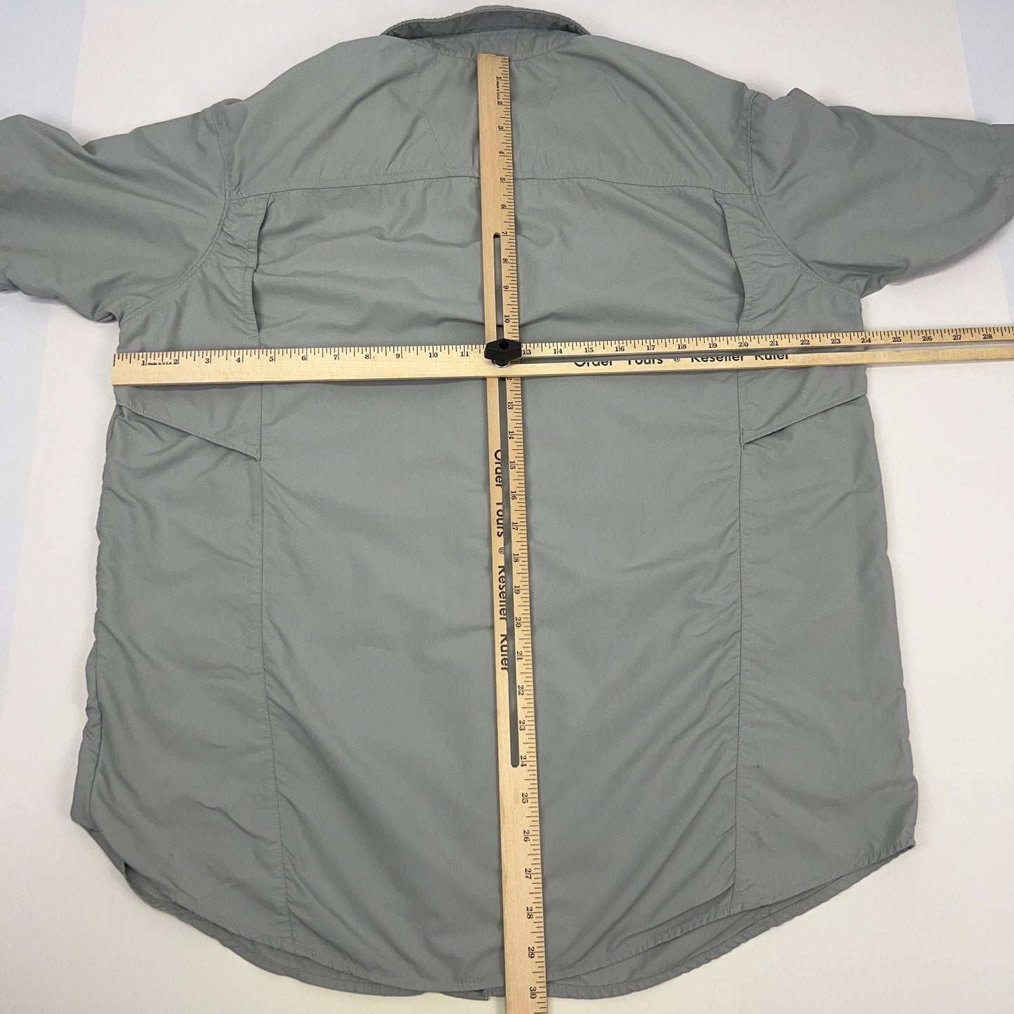 Columbia Kestrel Ridge Button Front Shirt Omni Shade Vented SS Gray XL X-Large
