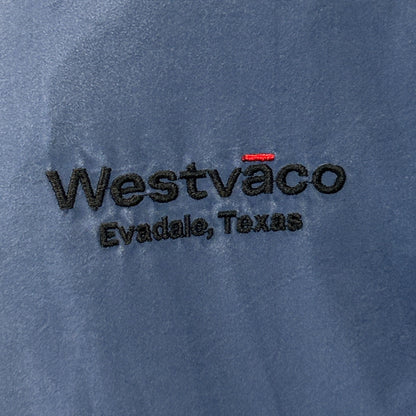 Vintage 90s Westvaco Jacket Evadale Texas Hartwell Via Sport Blue Mens L Large