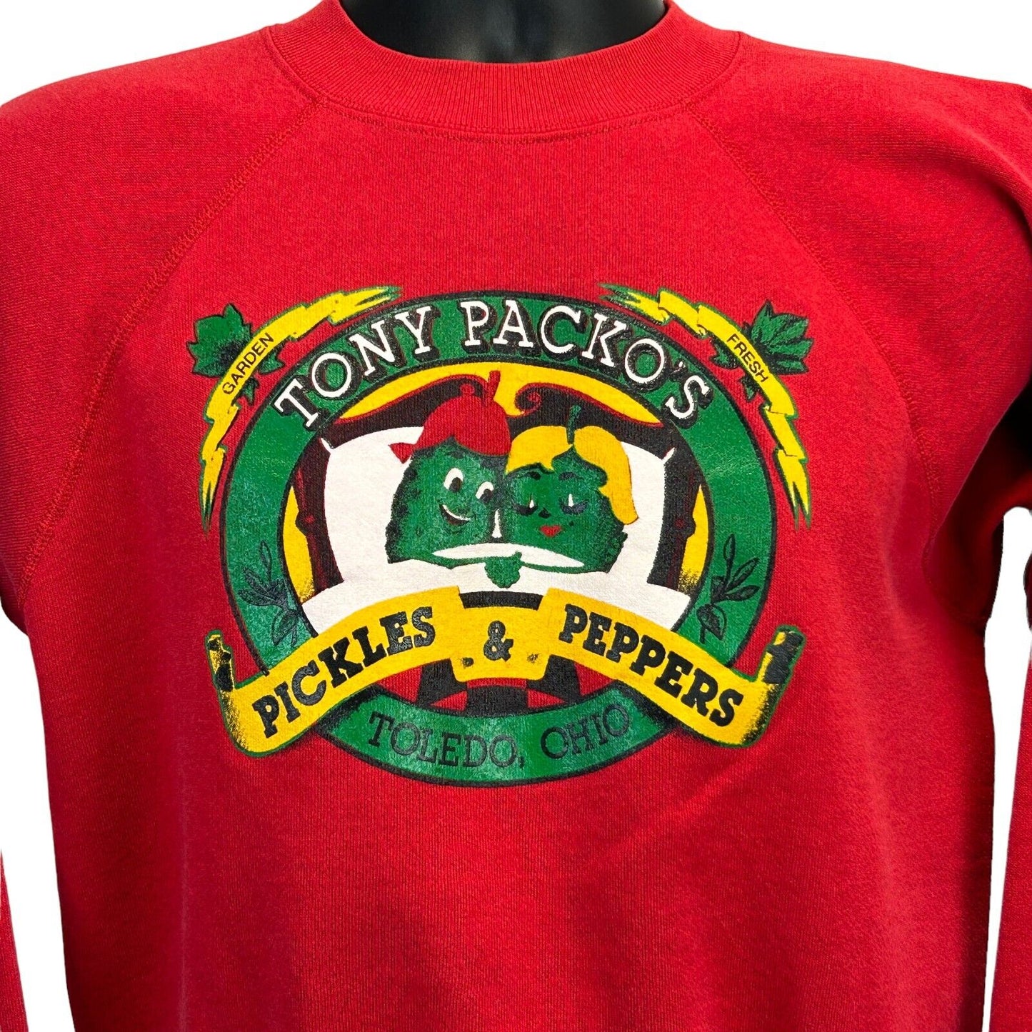 Tony Packo's Pickles & Peppers Vintage 90s Sweatshirt Toledo Ohio USA Made Small