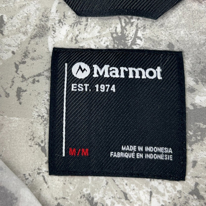 Marmot Button Front Shirt Gray Floral Shilla Peru Inspired Short Sleeve M Medium