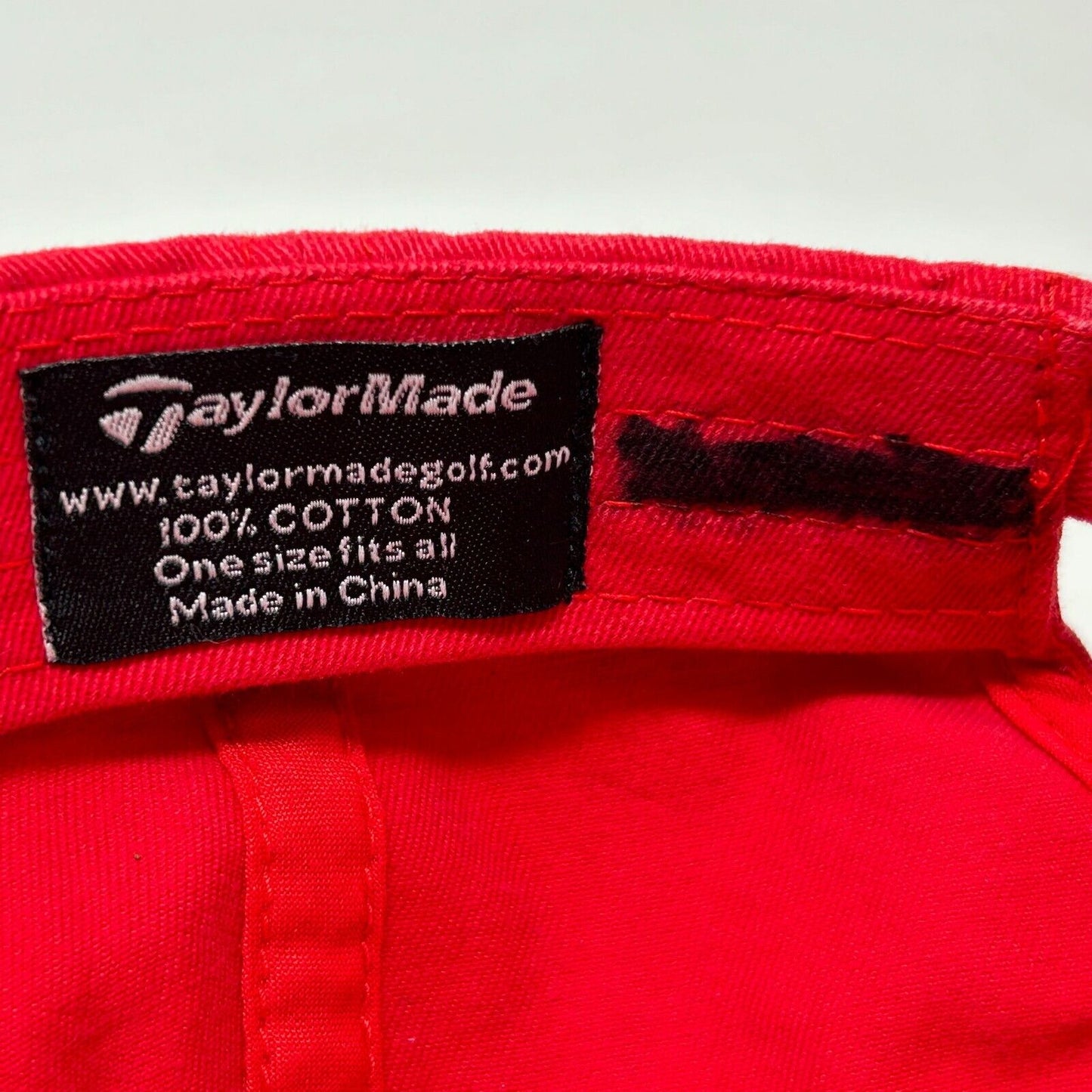 TaylorMade Dad Hat Red Golf Golfer Golfing Six Panel Strapback Baseball Cap