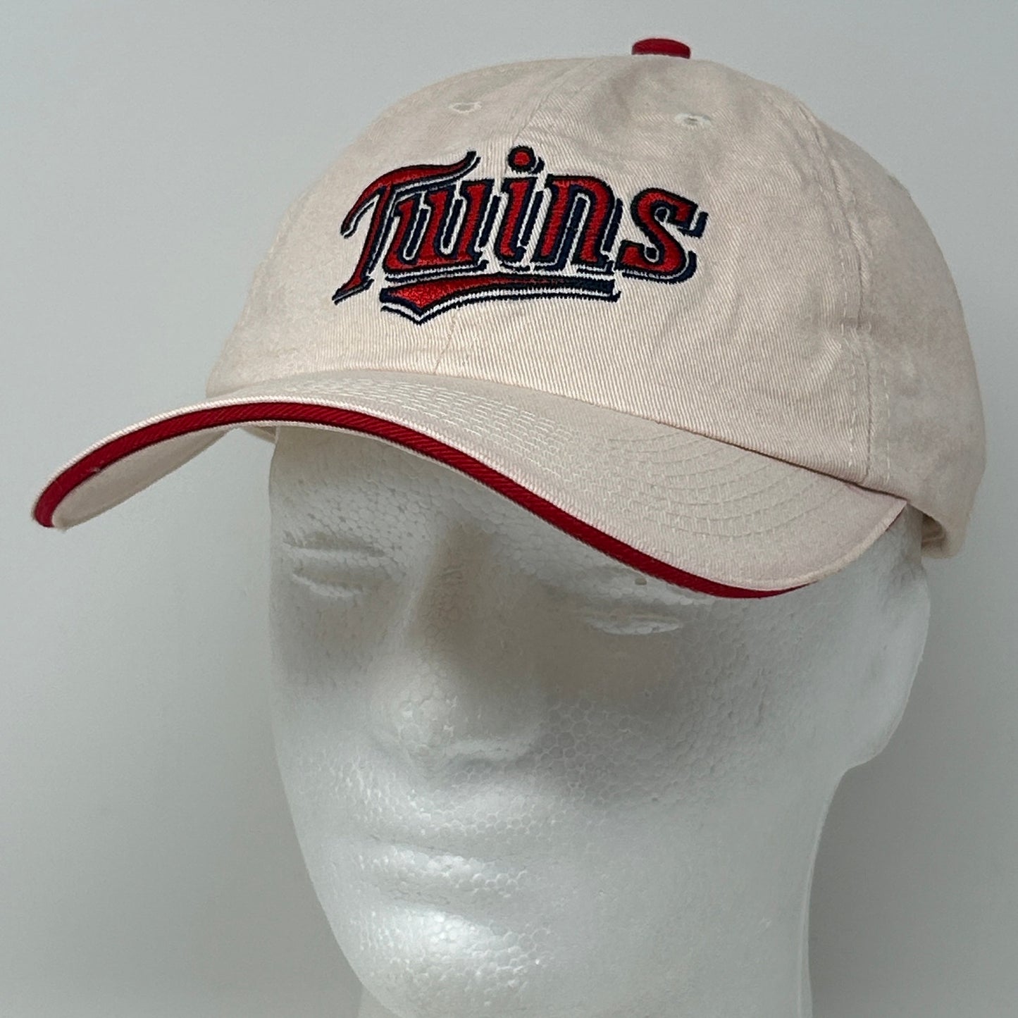 Vintage Y2Ks Minnesota Twins Hat Baseball Cap Dairy Queen 2001 Beige Snapback