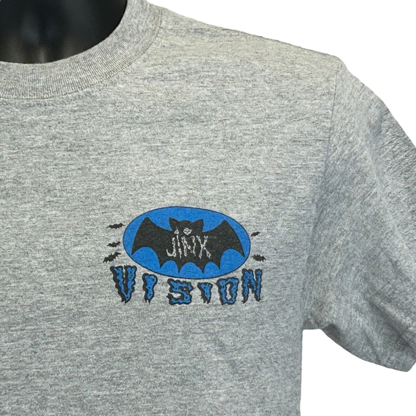 Vintage Vision Street Wear Jinx T Shirt Mens Small Skateboards Skater 80s Gray