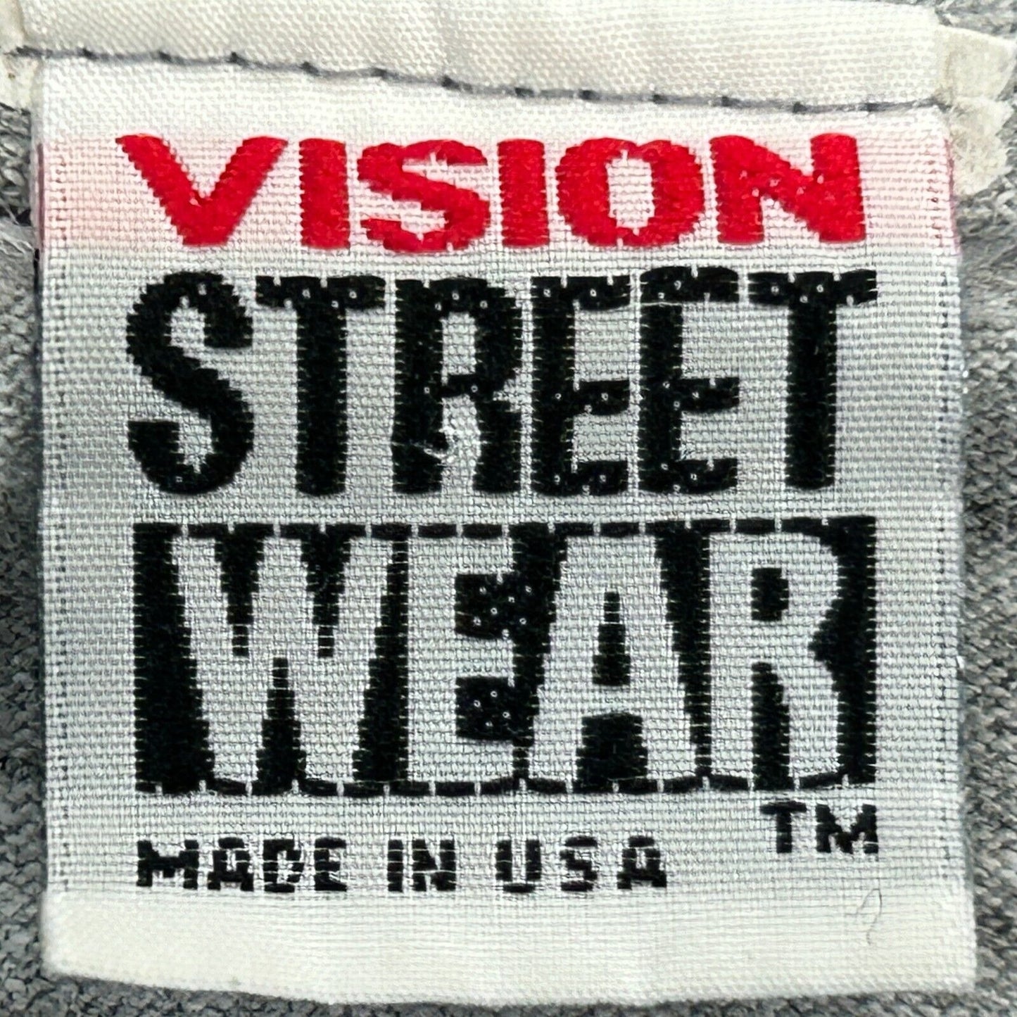 Vintage Vision Street Wear Jinx T Shirt Mens Small Skateboards Skater 80s Gray