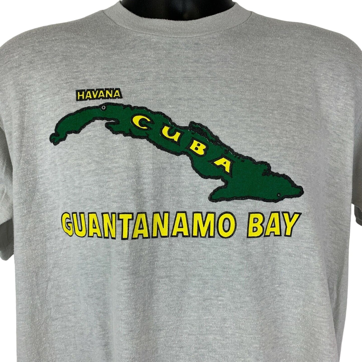 Guantanamo Bay Cuba Vintage 80s T Shirt Large Havana Made In USA Graphic Tee