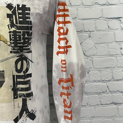 Attack on Titan T Shirt S Small Beige Anime Magna Ripple Junction Long Sleeve
