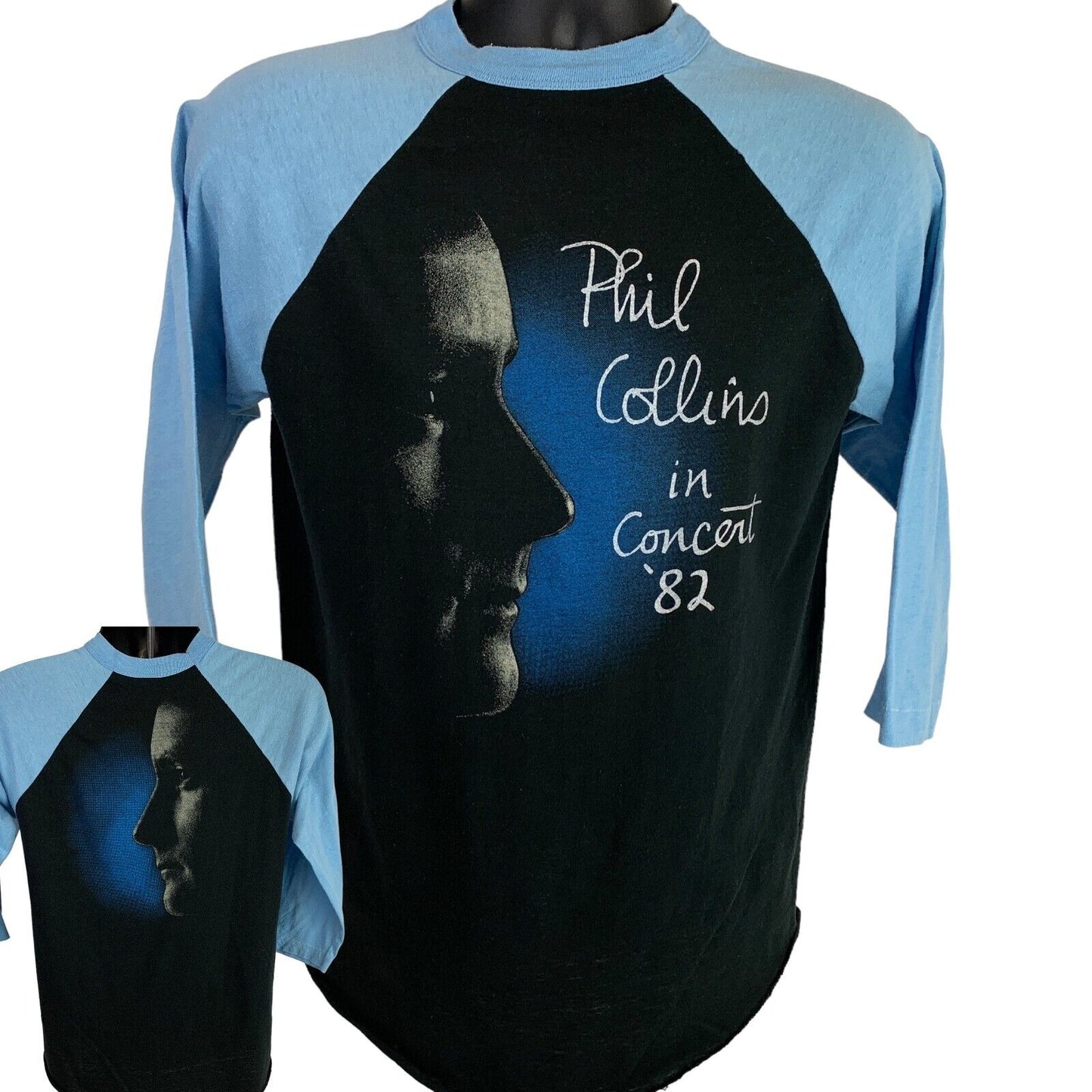 1982 年 Phil Collins 音乐会复古 80 年代插肩袖 T 恤巡演美国制造 T 恤小号