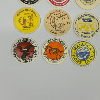 Lot of 20 Hawaii Milk Caps Pogs Vintage 90s Hawaiian Advertising Game 1993