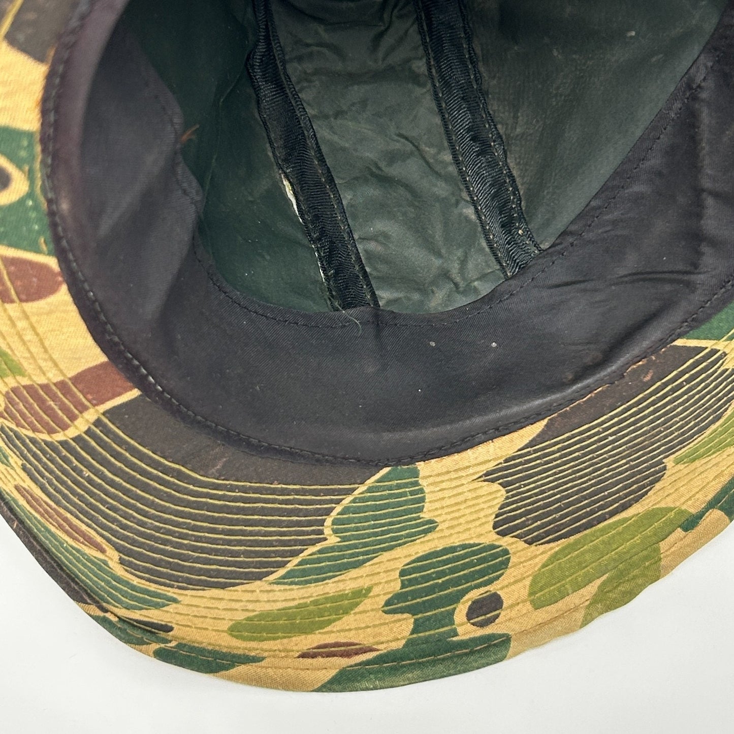 Vintage Camouflage Cowboy Western Hat Camo Army Military Beige S Small 55 cm