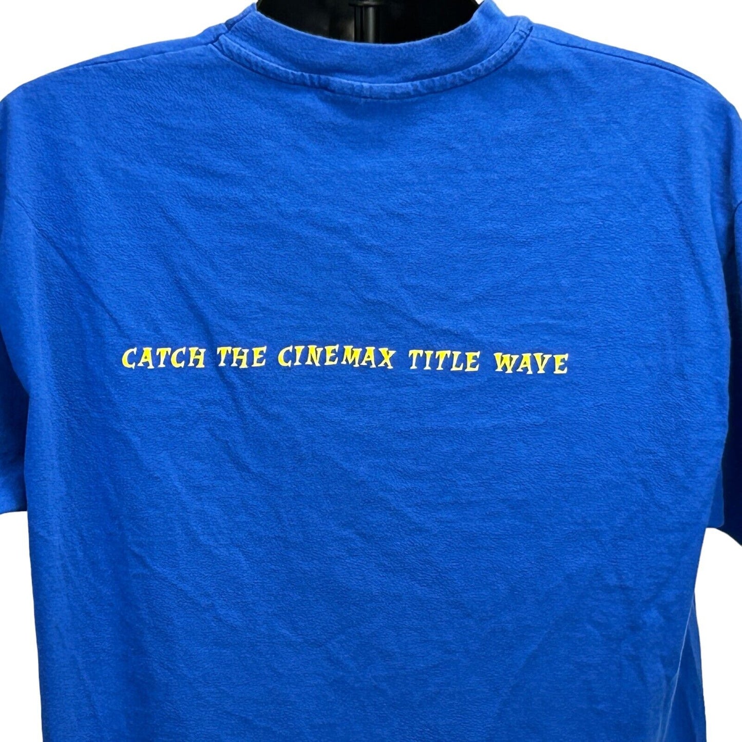 Cinemax Summer of 1000 Movies Vintage 90s T Shirt X-Large Film TV USA Mens Blue