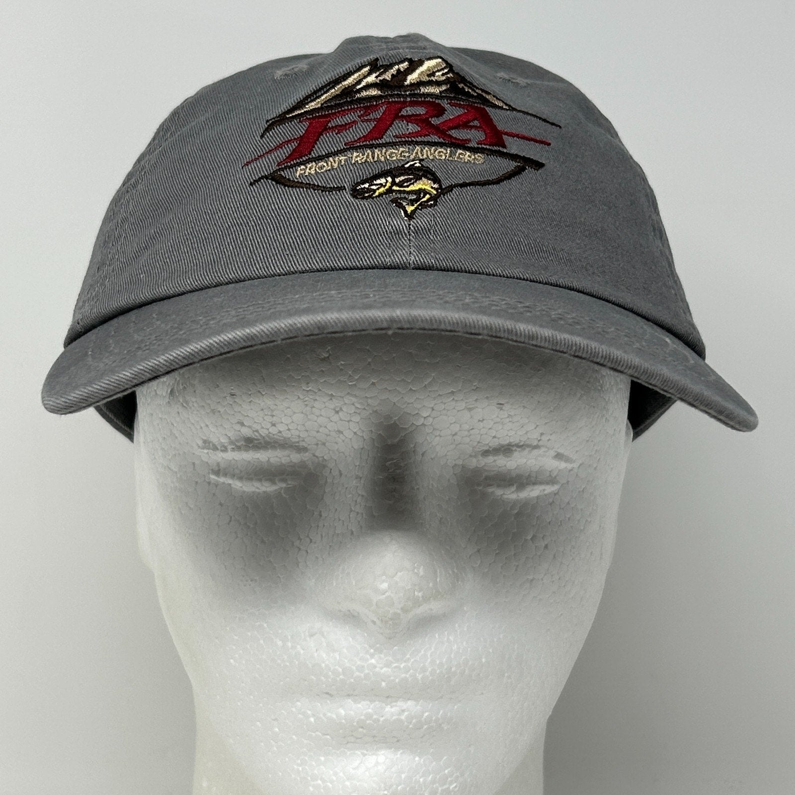 FRA Front Range Anglers Dad Hat Baseball Cap Fisherman Fishing Strapback Gray - Neon Vintage
