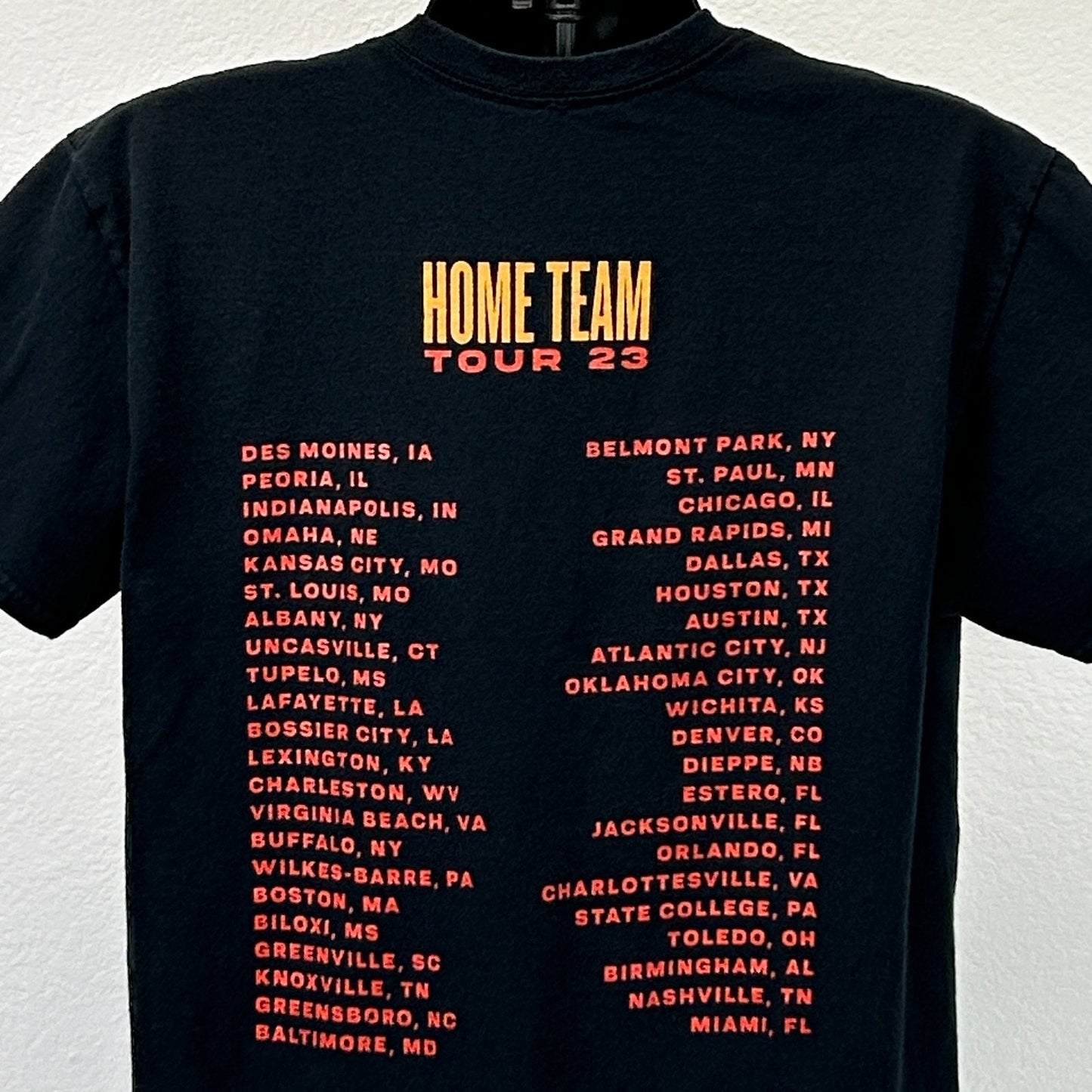 Thomas Rhett 2023 Tour T Shirt Concert Home Team Country Music Black Tee L Large