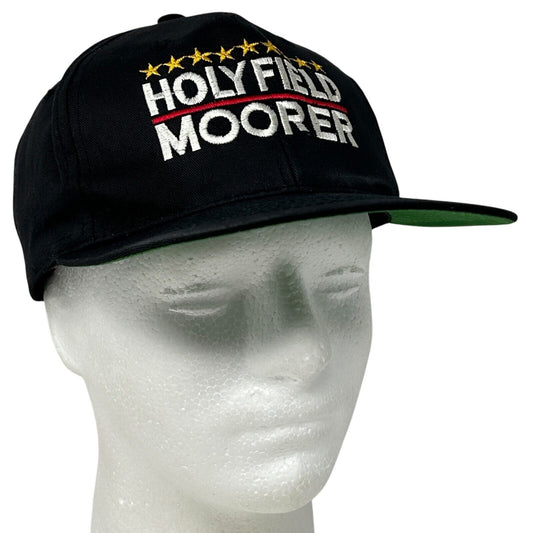 Vintage Evander Holyfield vs Michael Moorer Baseball Cap Hat Boxing Match Black