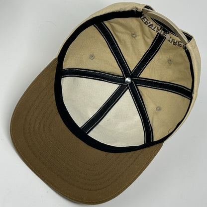 Vintage 90s Bandag Tires Hat Baseball Cap Interstate Tire Co Snapback Beige USA - Neon Vintage
