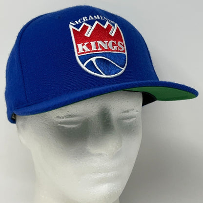 Sacramento Kings Hat Baseball Cap Mitchell & Ness NBA Wool 6 Panel Snapback Blue