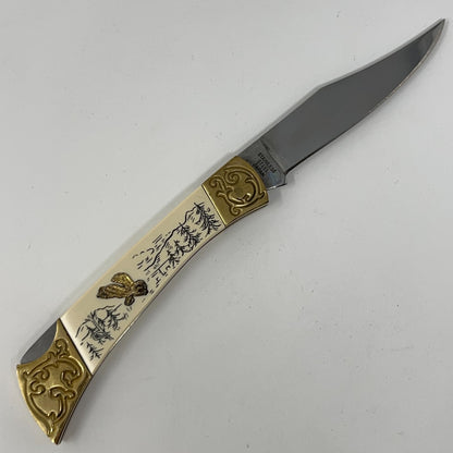 Vintage Bald Eagle Pocket Folding Knife American International Mint Japan