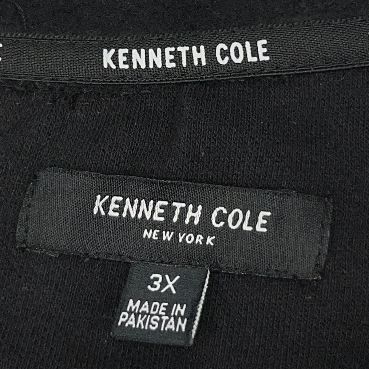 Kenneth Cole New York Mens 3X XXXL Hoodie Black Tan Colorblock Hooded Sweatshirt