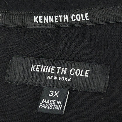 Kenneth Cole New York Mens 3X XXXL Hoodie Black Tan Colorblock Hooded Sweatshirt