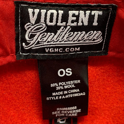 Violent Gentlemen Hockey Club Baseball Hat Cap VGHC Bolt Red Wool Blend Snapback