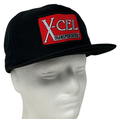 Vintage X-Cel Transportation Baseball Hat Cap XCel Logistics Snapback Black